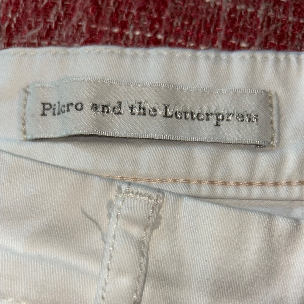 anthropologie Pilcro and the Letterpress White Bermuda Shorts Classic Style - Picture 2 of 11